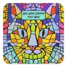 Vibrant Kitty Chat visage et son propre message co