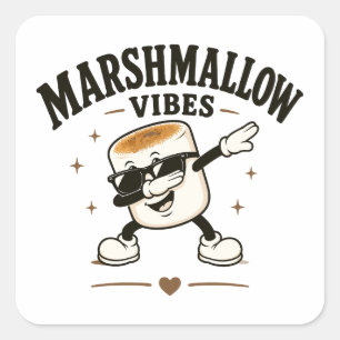 Sticker Carré Vibrations de guimauve