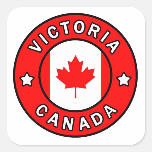 Sticker Carré Victoria Canada (Devant)