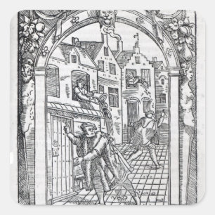 Sticker Carré Vidange des pots de chambre