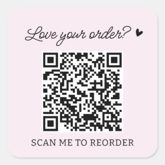 Sticker Carré Vider l'analyse de code QR personnalisée pour réor