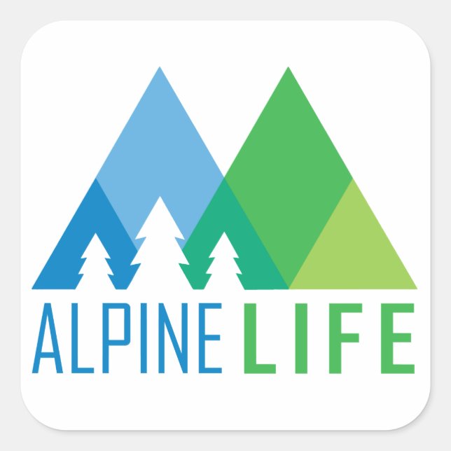 Sticker Carré Vie alpine (Devant)