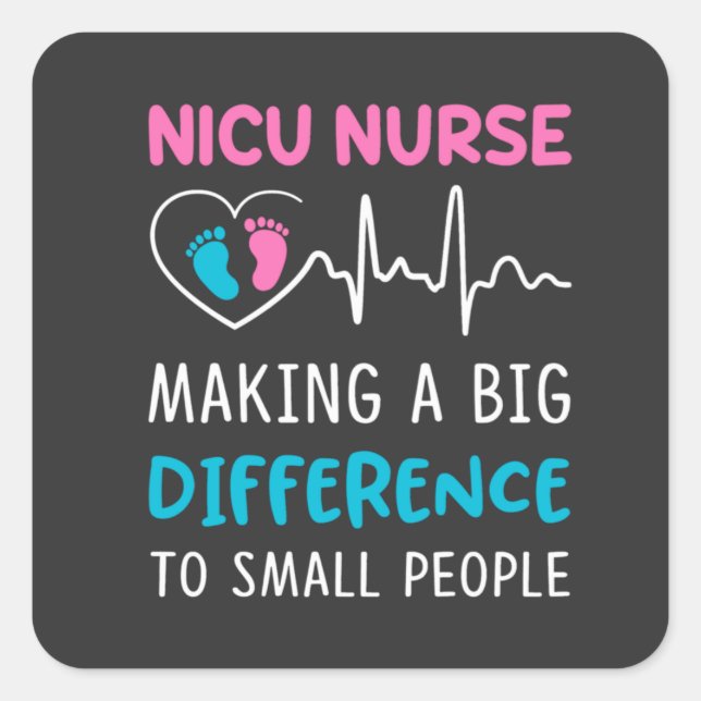 Sticker Carré Vie infirmière | Nicu Nurse (Devant)