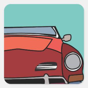 Sticker Carré Vieille voiture classique vintage 