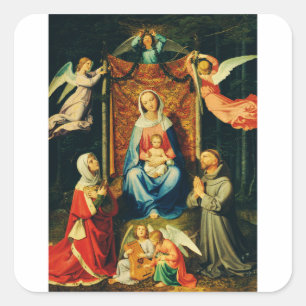 Sticker Carré Vierge à l'Enfant, Ste Adélaïde et St François