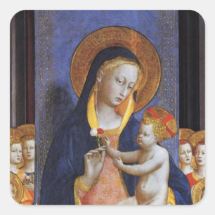 STICKER CARRÉ VIERGE AVEC ENFANT