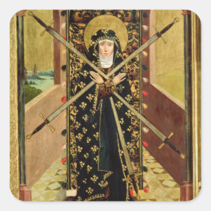 Sticker Carré Vierge de sept peines de l'autel de dôme, 1499