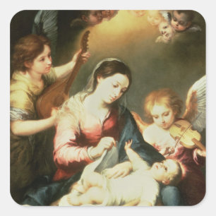 Sticker Carré Vierge des vêtements s'enveloppants