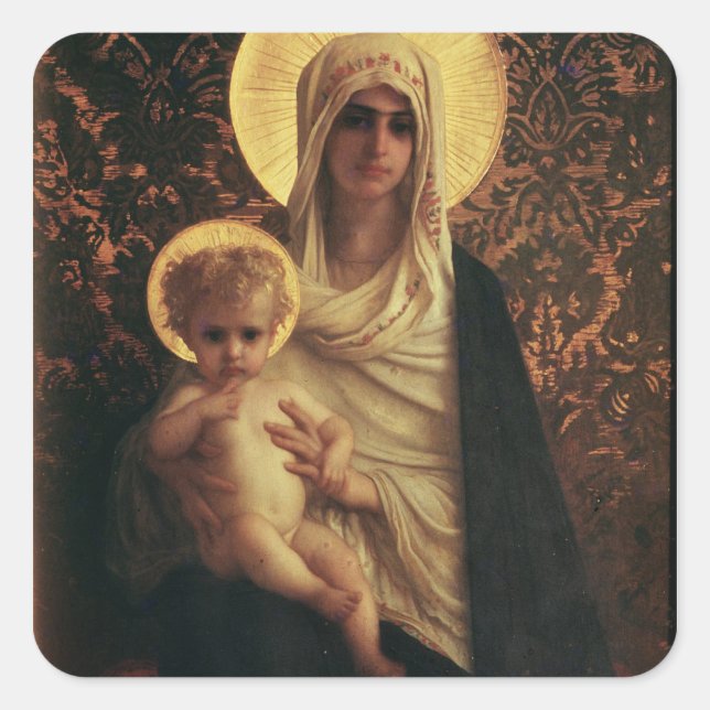 Sticker Carré Vierge et enfant, 1872 (Devant)