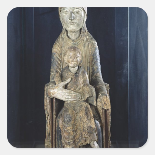 Sticker Carré Vierge et enfant en Majestd, de Forez (Devant)