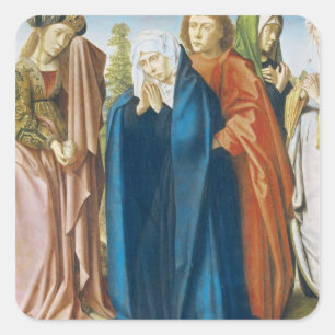 Sticker Carré Vierge Marie avec St John l'évangéliste
