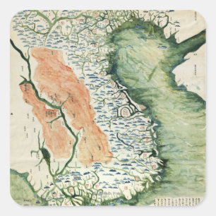 Sticker Carré VietnamPanoramic MapVietnam