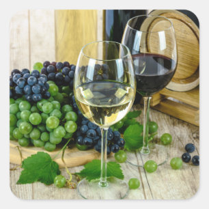 Sticker Carré vignes et vignes