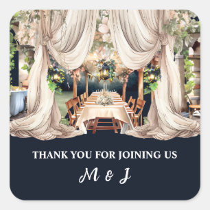 Sticker Carré Vignoble domaine viticole pays winery toscan table