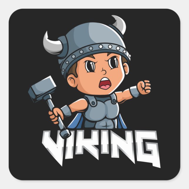 Sticker Carré Viking (Devant)