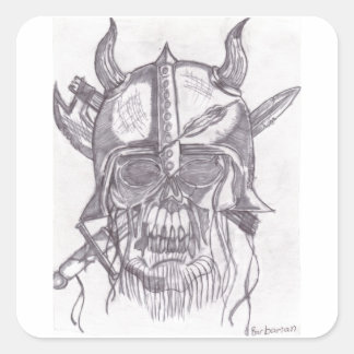 Sticker Carré Viking
