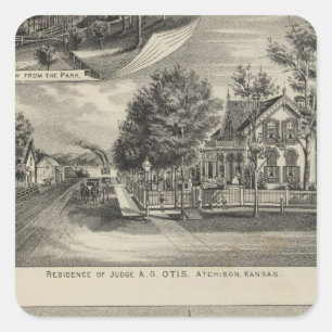 Sticker Carré Villa des prix d'Otis, le Kansas