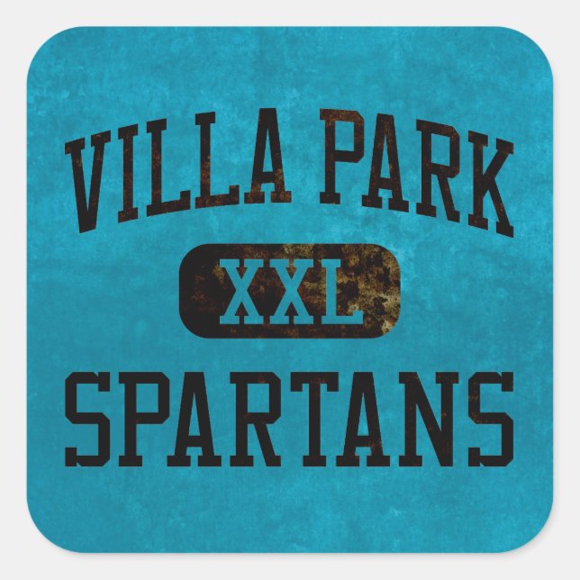 Sticker Carré Villa Park Spartans Athlétisme (Devant)