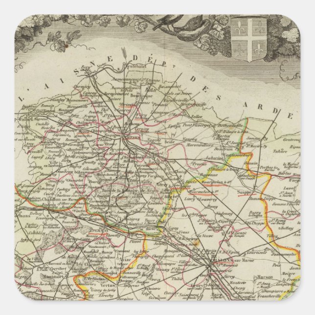 Sticker Carré Villes (Devant)