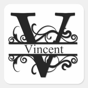 Sticker Carré Vincent V Monogramme