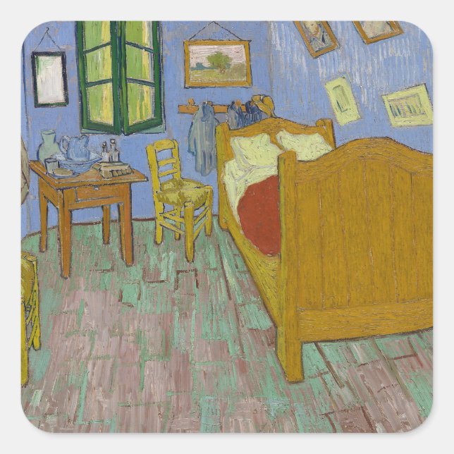 Sticker Carré Vincent Van Gogh Bedrome Painting (Devant)
