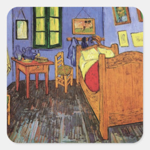 Sticker Carré Vincent van Gogh - Chambre de Vincent à Arles