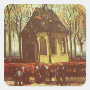 Sticker Carré Vincent van Gogh - Chapelle à Nuenen, Églises