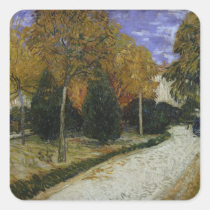 Sticker Carré Vincent van Gogh   Chemin dans le Parc d'Arles, 18