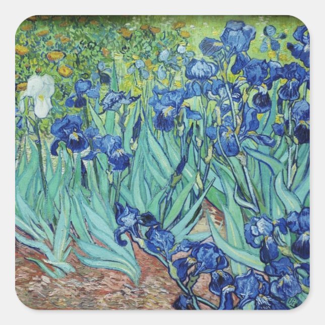 Sticker Carré Vincent van Gogh Irises (Devant)