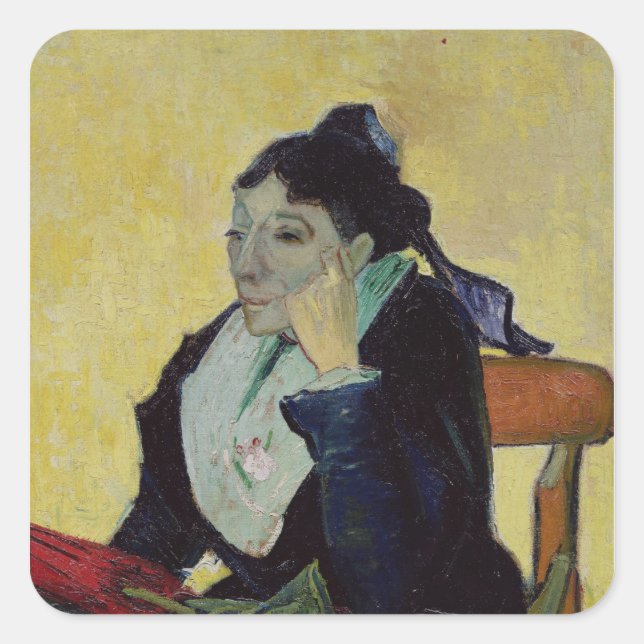 Sticker Carré Vincent van Gogh | L'Arlesienne 1888 (Devant)