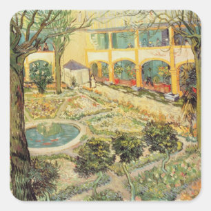 Sticker Carré Vincent van Gogh le jardin d'asile chez Arles