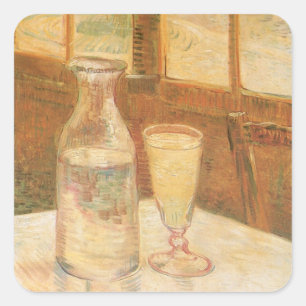 Sticker Carré Vincent van Gogh - Nature morte avec de l'absinthe