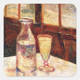 Sticker Carré Vincent Van Gogh - Nature morte avec de l'absinthe
