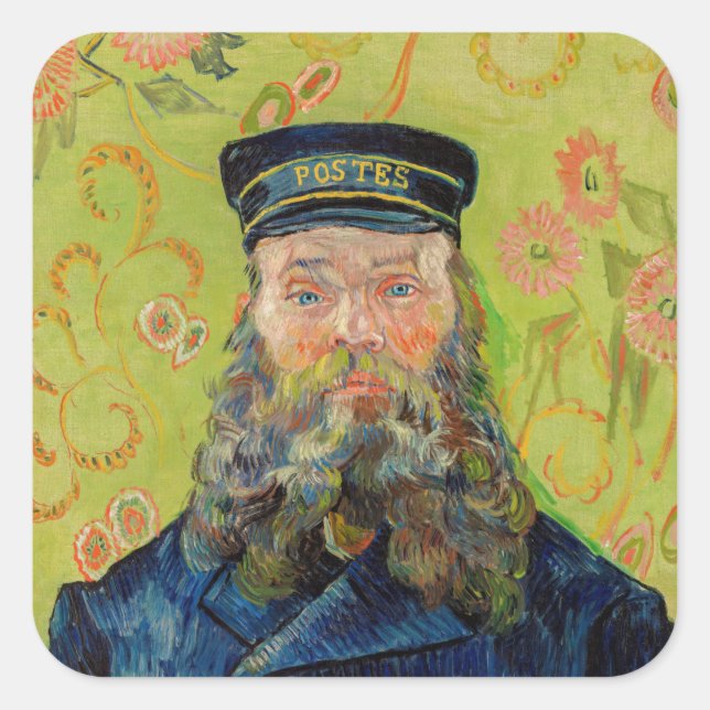 Sticker Carré Vincent Van Gogh - Postman Joseph Roulin (Devant)