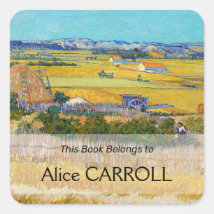 Sticker Carré Vincent van Gogh - Récolte à La Crau