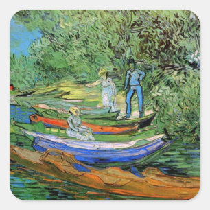 Sticker Carré Vincent van Gogh - Rive de l'Oise à Auvers