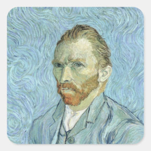 Sticker Carré Vincent van Gogh Self Portrait 1889