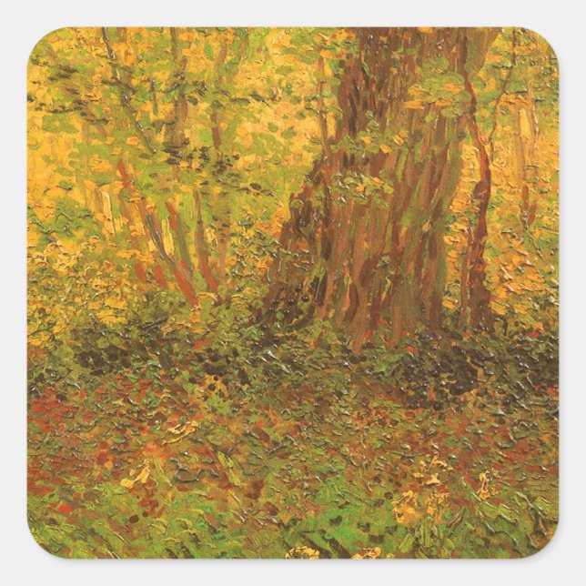 Sticker Carré Vincent van Gogh - Sous-croissance (Devant)