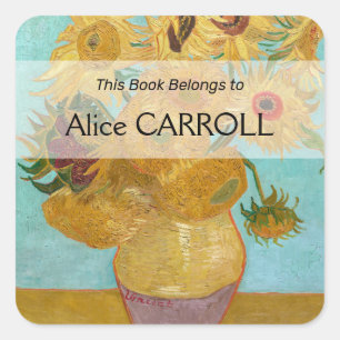 Sticker Carré Vincent Van Gogh - Vase avec douze tournesols