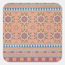 Vintage Arabesque Terracotta bleu violet Art