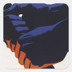 Sticker Carré Vintage Business Factory, Production de fabricatio