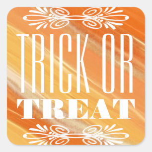 Sticker Carré Vintage Chalkboard Tri ou traitement Halloween