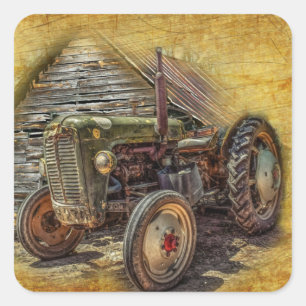 Sticker Carré Vintage Farm