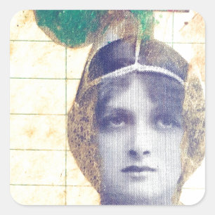Sticker Carré Vintage femme