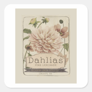 Sticker Carré Vintage Seed Packets Iv