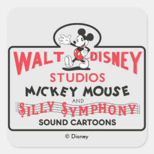 Sticker Carré Vintage Walt Disney Studios