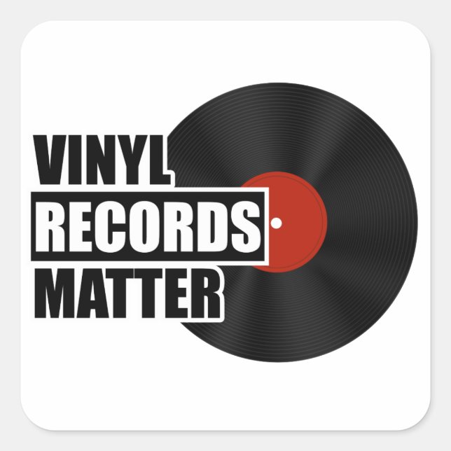 Sticker Carré Vinyl Records Matter Carré (Devant)