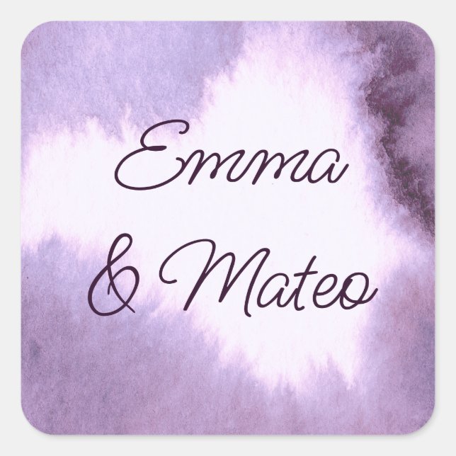 Sticker Carré Violet pourpre (Devant)