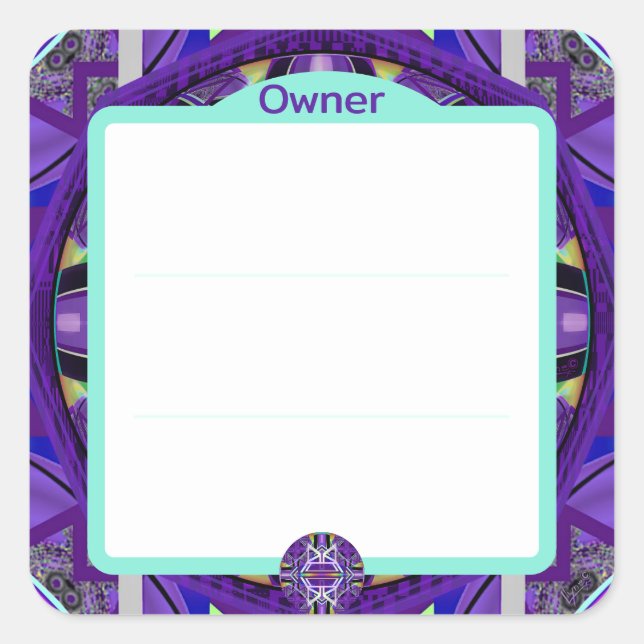 Sticker Carré Violet W3 (Devant)