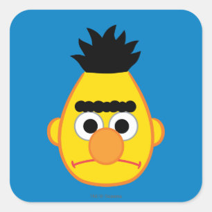 Sticker Carré Visage de Bert Angry
